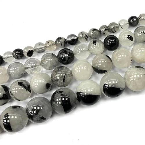 Runde natürliche Edelsteinperlen, DIY-Armband, Halskette für Schmuckherstellung, Charms, 4/6/8/10 mm von REHJJDFD