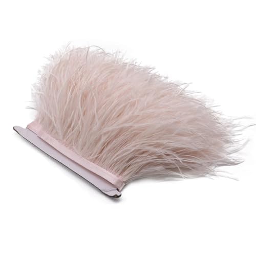 Spitzenband mit Straußenfedern, lange Borten für Kleidung, Nähzubehör, Lotus, 8–10 cm, 1 m, 8–10 cm von REHJJDFD