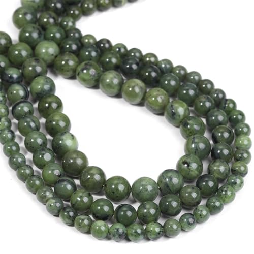 Stein-Jade-Perlen (6/8/10 mm) – für Schmuckherstellung, DIY, Armbänder, Halsketten, Ohrringe von REHJJDFD