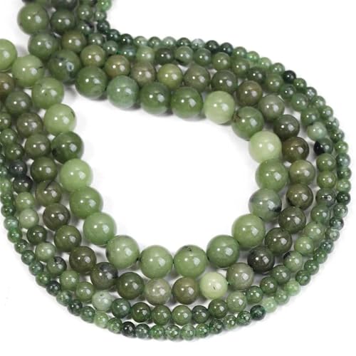 Stein-Jaspis, runde Perlen (4/6/8/10 mm) – für Schmuckherstellung, DIY, Armband, Ohrringe, Zubehör von REHJJDFD