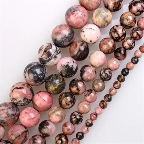 Strang aus Naturstein, glatt, rund, lose Perlen, Strang, 6, 8, 10, 12 mm, Plektrumgröße für Schmuckherstellung Strang aus Naturstein, glatt, rund, lose Perlen, Strang, 6, 8, 10, 12 mm, Plektrumgröße für Schmuckherstellung von REHJJDFD