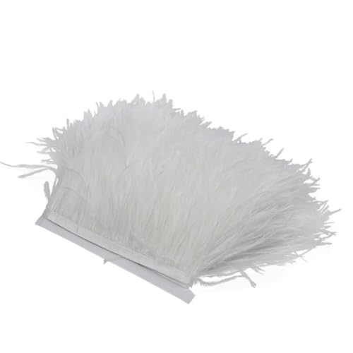 Straußenfeder-Bordüre, 1/5/10 m, 8–10 cm, für Bastelarbeiten, Hochzeitskleid, Dekoration, Bastelzubehör, Weiß, 10 m Straußenfeder-Bordüre, 1/5/10 m, 8–10 cm, für Bastelarbeiten, Hochzeitskleid, Dekoration, Bastelzubehör, Weiß, 10 m von REHJJDFD
