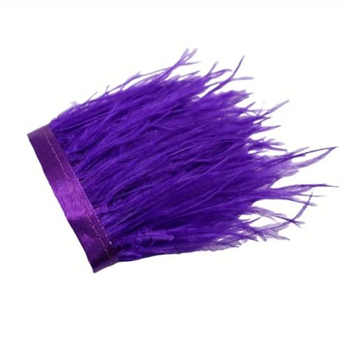 Straußenfeder-Bordüre, Bastelarbeiten, Schmuckherstellung, Hochzeit, Party, Weihnachtsdekoration, 8–10 cm, Lila, 1 m Straußenfeder-Bordüre, Bastelarbeiten, Schmuckherstellung, Hochzeit, Party, Weihnachtsdekoration, 8–10 cm, Lila, 1 m von REHJJDFD