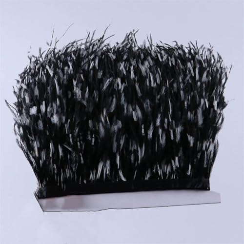 Straußenfeder-Bordüre mit Farbverlauf, 10–15 cm, natürliches Band für Party-Dekoration, Kleiderzubehör, Basteln, 21, 10–15 cm Straußenfeder-Bordüre mit Farbverlauf, 10–15 cm, natürliches Band für Party-Dekoration, Kleiderzubehör, Basteln, 21, 10–15 cm von REHJJDFD