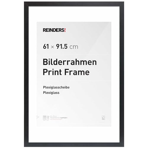 REINDERS Bilderrahmen Poster 61 x 91,5 cm - Posterrahmen aus Holz Schwarz von REINDERS