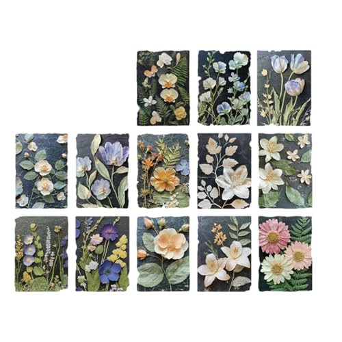23blätter Geprägte Kunstpapier Scrapbook Dekorative Blätter Für Scrapbooking Journaling Notebook Handwerks Verzierung Blumenmuster Notizbilder von REITINGE