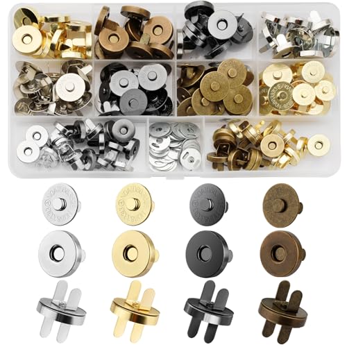 REJOECE 40 Stück Magnetknöpfe, 18mm Magnetverschluss Taschen, Druckknöpfe zum Annähen, 4 Farben Magnetknopf Magnet Druckknopf für Geldtasche Handtaschen Mäntel Windbreaker Rucksack DIY Nähen Handwerk REJOECE 40 Stück Magnetknöpfe, 18mm Magnetverschluss Taschen, Druckknöpfe zum Annähen, 4 Farben Magnetknopf Magnet Druckknopf für Geldtasche Handtaschen Mäntel Windbreaker Rucksack DIY Nähen Handwerk von REJOECE
