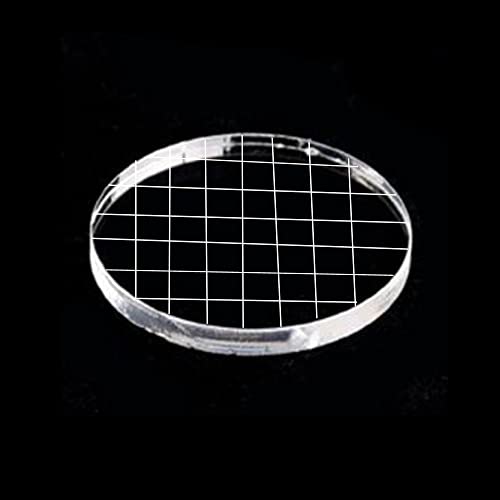 5 mm dicke Stempelblöcke, Acryl, transparent, mit Rasterlinien für Scrapbooking, Basteln, rund 7,5 cm B) von Reland Sun