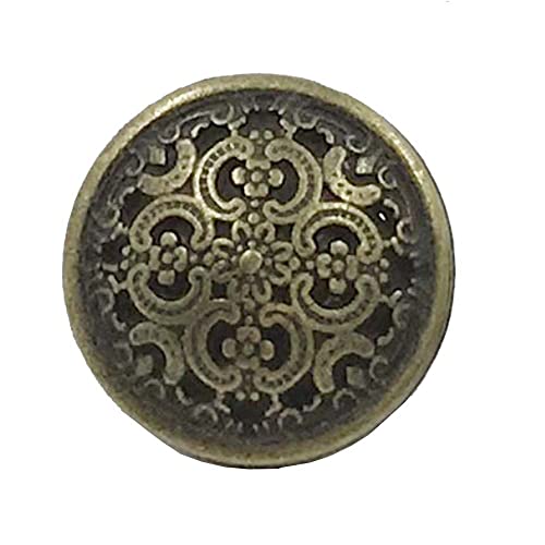 RELAND SUN 5 Stück Palace-Stil hohle Metallknöpfe (23 mm, Bronze) von Reland Sun