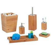 relaxdays Badaccessoires-Set braun von RELAXDAYS
