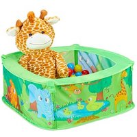 relaxdays Bällebad Dschungel grün 80,0 x 80,0 x 29,0 cm von RELAXDAYS