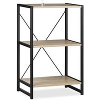 relaxdays Beistellregal braun, schwarz 50,0 x 35,0 x 80,0 cm, 1 St. von RELAXDAYS