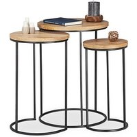 relaxdays Beistelltische-Set Holz braun relaxdays Beistelltische-Set Holz braun von RELAXDAYS