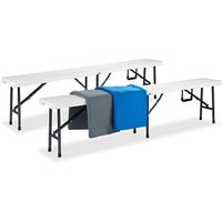 relaxdays Bierbänke 10022836_0 weiß Kunststoff 181,0 cm, 2 St. relaxdays Bierbänke 10022836_0 weiß Kunststoff 181,0 cm, 2 St. von RELAXDAYS