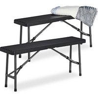 relaxdays Bierbänke 10035746_0 schwarz Kunststoff 100,0 cm, 2 St. relaxdays Bierbänke 10035746_0 schwarz Kunststoff 100,0 cm, 2 St. von RELAXDAYS