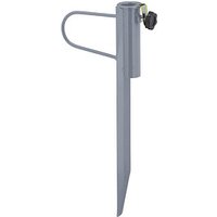 relaxdays Bodendübel für Sonnenschirm grau, Stahl von RELAXDAYS