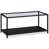 relaxdays Couchtisch Glas schwarz 100,0 x 50,0 x 42,0 cm relaxdays Couchtisch Glas schwarz 100,0 x 50,0 x 42,0 cm von RELAXDAYS