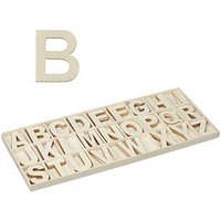 relaxdays Dekoartikel braun Buchstaben A-Z 104 St. von RELAXDAYS