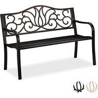 relaxdays Gartenbank 10030988_1254 schwarz/bronze Metall 127,5 cm relaxdays Gartenbank 10030988_1254 schwarz/bronze Metall 127,5 cm von RELAXDAYS