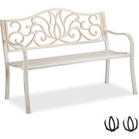 relaxdays Gartenbank 10030988_1255 weiß/bronze Metall 127,5 cm relaxdays Gartenbank 10030988_1255 weiß/bronze Metall 127,5 cm von RELAXDAYS