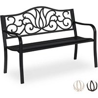 relaxdays Gartenbank 10030988_46 schwarz Metall 127,5 cm relaxdays Gartenbank 10030988_46 schwarz Metall 127,5 cm von RELAXDAYS