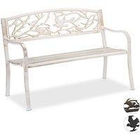 relaxdays Gartenbank 10030989_1255 weiß/bronze Metall 127,0 cm relaxdays Gartenbank 10030989_1255 weiß/bronze Metall 127,0 cm von RELAXDAYS