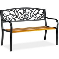 relaxdays Gartenbank 10030990_0 schwarz/braun Metall 127,0 cm relaxdays Gartenbank 10030990_0 schwarz/braun Metall 127,0 cm von RELAXDAYS