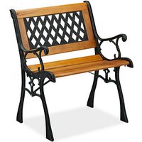 relaxdays Gartenbank 10030998_0 schwarz/braun Metall 62,0 cm relaxdays Gartenbank 10030998_0 schwarz/braun Metall 62,0 cm von RELAXDAYS