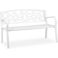 relaxdays Gartenbank 10036721_0 weiß Metall 124,5 cm relaxdays Gartenbank 10036721_0 weiß Metall 124,5 cm von RELAXDAYS