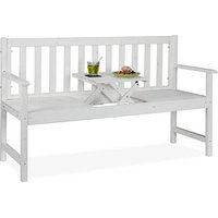 relaxdays Gartenbank 10038652_0 weiß Holz 152,0 cm relaxdays Gartenbank 10038652_0 weiß Holz 152,0 cm von RELAXDAYS