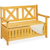 relaxdays Gartenbank 10038653_0 hellbraun Holz 115,0 cm relaxdays Gartenbank 10038653_0 hellbraun Holz 115,0 cm von RELAXDAYS