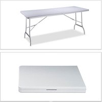 relaxdays Gartentisch BASTIAN weiß rechteckig 178,0 x 74,0 x 72,0 cm von RELAXDAYS