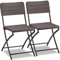 relaxdays Klappstühle braun, 2 St. von RELAXDAYS