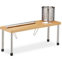 relaxdays Küchen-Organizer braun, silber 55,0 x 18,0 x 21,0 cm von RELAXDAYS