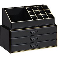 relaxdays Make-Up-Organizer schwarz/gold relaxdays Make-Up-Organizer schwarz/gold von RELAXDAYS