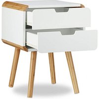 relaxdays Nachttisch braun, weiß 40,0 x 40,0 x 55,0 cm relaxdays Nachttisch braun, weiß 40,0 x 40,0 x 55,0 cm von RELAXDAYS