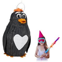 relaxdays Piñata schwarz Pinguin, 1 St. von RELAXDAYS