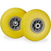 relaxdays Sackkarrenräder luftbereift gelb, grau Vollgummi Felgen, Achse 2,0 cm relaxdays Sackkarrenräder luftbereift gelb, grau Vollgummi Felgen, Achse 2,0 cm von RELAXDAYS