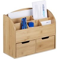 relaxdays Schreibtisch-Organizer braun Bambus 6 Fächer 33,0 x 13,5 x 28,0 cm relaxdays Schreibtisch-Organizer braun Bambus 6 Fächer 33,0 x 13,5 x 28,0 cm von RELAXDAYS