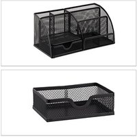 relaxdays Schreibtisch-Organizer schwarz Metall 6 Fächer 27,5 x 14,0 x 12,5 cm relaxdays Schreibtisch-Organizer schwarz Metall 6 Fächer 27,5 x 14,0 x 12,5 cm von RELAXDAYS