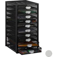 relaxdays Schubladenbox schwarz 10024817_46, DIN A4 mit 10 Schubladen relaxdays Schubladenbox schwarz 10024817_46, DIN A4 mit 10 Schubladen von RELAXDAYS