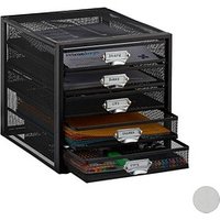 relaxdays Schubladenbox schwarz 10024816_46, DIN A4 mit 5 Schubladen relaxdays Schubladenbox schwarz 10024816_46, DIN A4 mit 5 Schubladen von RELAXDAYS