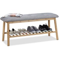 relaxdays Schuhbank 10021543_0 braun Holz 100,0 cm von RELAXDAYS