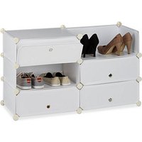 relaxdays Schuhschrank, 10021962_49 weiß 6 Fachböden 49,0 x 37,0 x 107,0 cm von RELAXDAYS