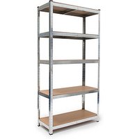 relaxdays Schwerlastregal 10019041_0 silber 90,0 x 41,0 x 180,0 cm von RELAXDAYS