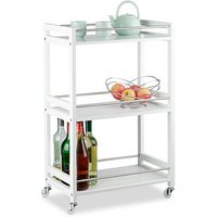 relaxdays Servierwagen weiß 51,0 x 30,0 x 80,5 cm relaxdays Servierwagen weiß 51,0 x 30,0 x 80,5 cm von RELAXDAYS