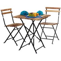 relaxdays Sitzgruppe, schwarz Metall, 3-teilig relaxdays Sitzgruppe, schwarz Metall, 3-teilig von RELAXDAYS