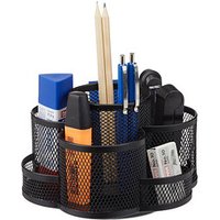 relaxdays Stiftehalter schwarz Metall, lackiert 7 Fächer 17,5 x 16,5 x 11,0 cm relaxdays Stiftehalter schwarz Metall, lackiert 7 Fächer 17,5 x 16,5 x 11,0 cm von RELAXDAYS