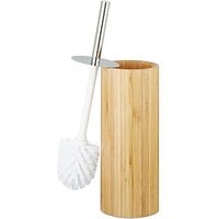 relaxdays WC-Garnitur braun/silber Holz relaxdays WC-Garnitur braun/silber Holz von RELAXDAYS