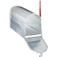 relaxdays Zeitungsrolle US Mail 10020770_0 silber mit Zeitungsfach von RELAXDAYS